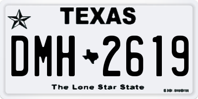 TX license plate DMH2619