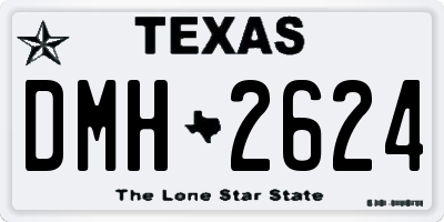 TX license plate DMH2624