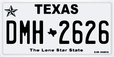 TX license plate DMH2626