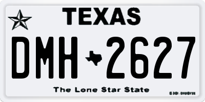 TX license plate DMH2627