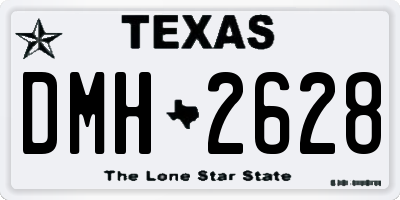 TX license plate DMH2628