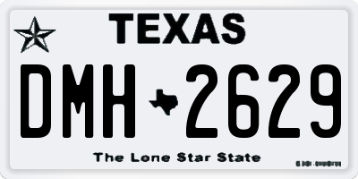 TX license plate DMH2629