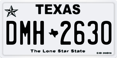 TX license plate DMH2630