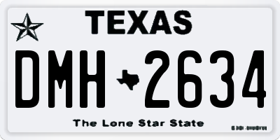 TX license plate DMH2634