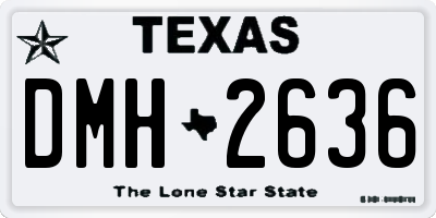 TX license plate DMH2636