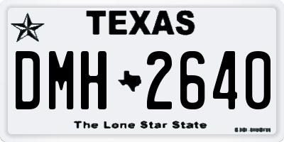 TX license plate DMH2640