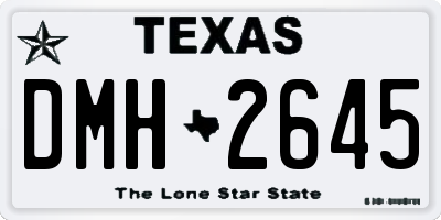TX license plate DMH2645