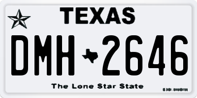 TX license plate DMH2646
