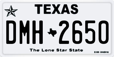 TX license plate DMH2650
