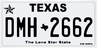 TX license plate DMH2662