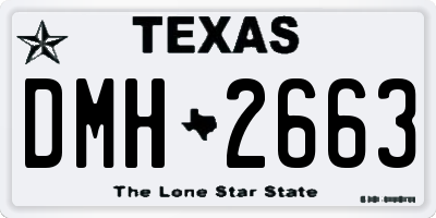 TX license plate DMH2663