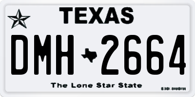 TX license plate DMH2664