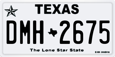 TX license plate DMH2675