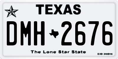 TX license plate DMH2676