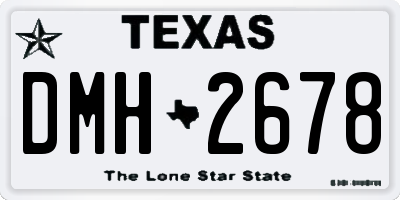 TX license plate DMH2678