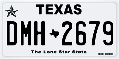 TX license plate DMH2679