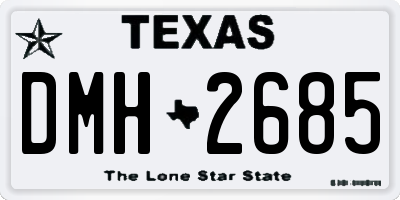 TX license plate DMH2685