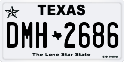 TX license plate DMH2686