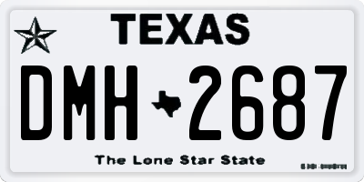 TX license plate DMH2687
