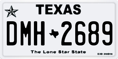 TX license plate DMH2689