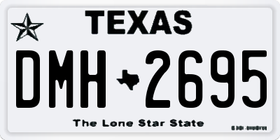TX license plate DMH2695