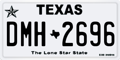 TX license plate DMH2696