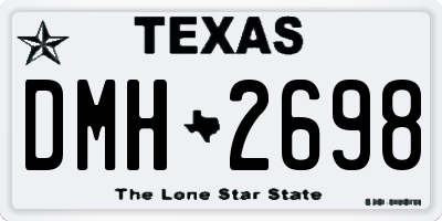 TX license plate DMH2698