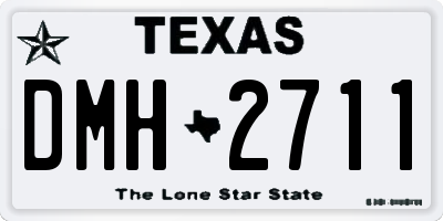 TX license plate DMH2711