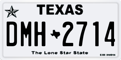 TX license plate DMH2714