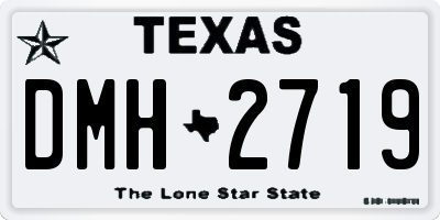 TX license plate DMH2719