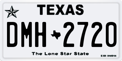 TX license plate DMH2720