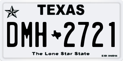 TX license plate DMH2721