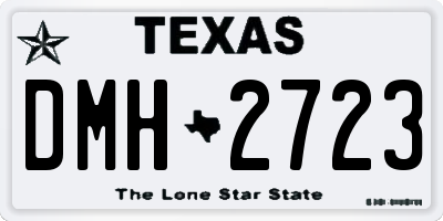 TX license plate DMH2723