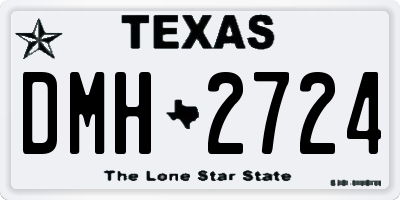 TX license plate DMH2724