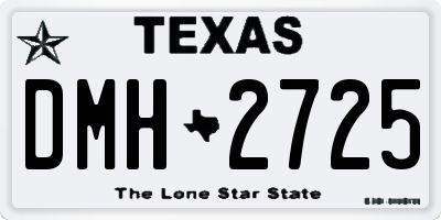TX license plate DMH2725