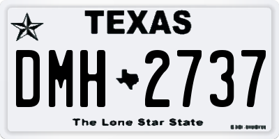 TX license plate DMH2737