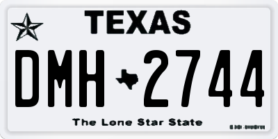 TX license plate DMH2744