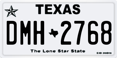 TX license plate DMH2768