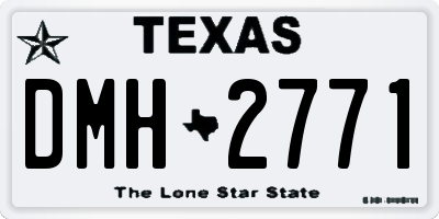TX license plate DMH2771