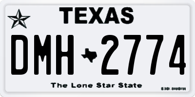 TX license plate DMH2774