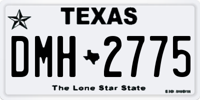 TX license plate DMH2775