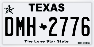 TX license plate DMH2776
