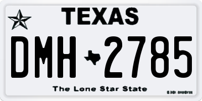 TX license plate DMH2785