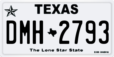 TX license plate DMH2793