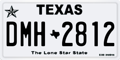 TX license plate DMH2812