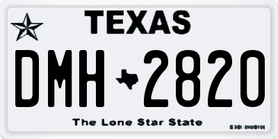 TX license plate DMH2820