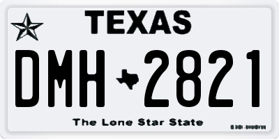 TX license plate DMH2821