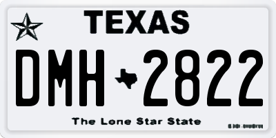 TX license plate DMH2822