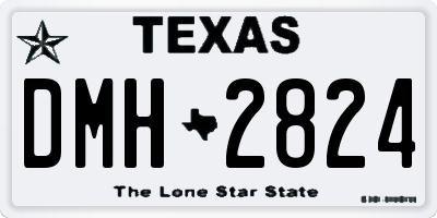 TX license plate DMH2824