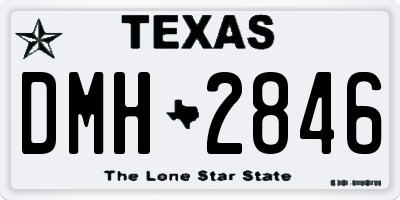 TX license plate DMH2846